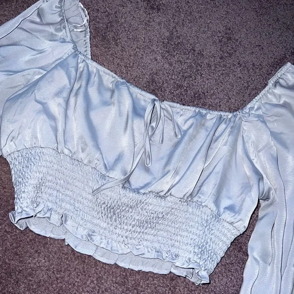 Cropped long sleeve blouse - Picture 3 of 5